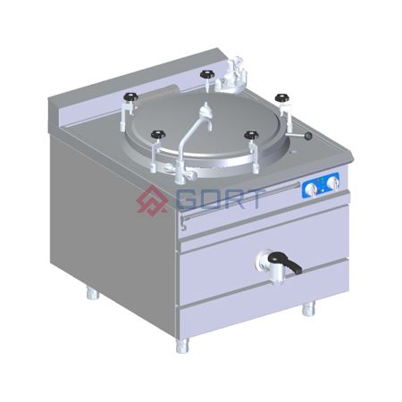 Electric boiling pan 200 L with autoclave