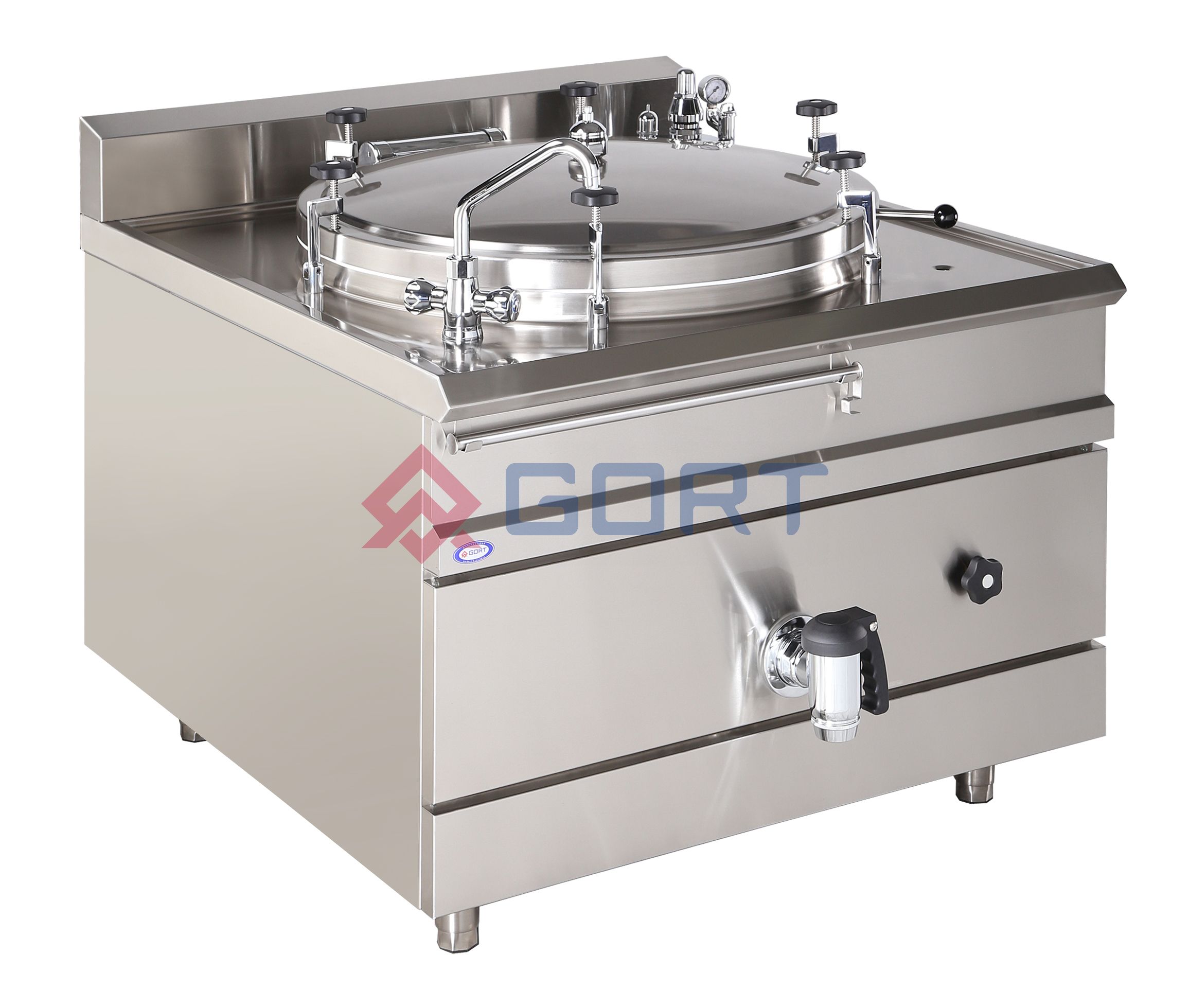 Steam boiling pan 300 L with autoclave