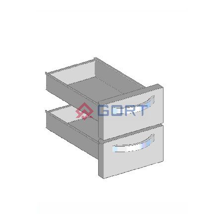Two drawers section for 400 mm open bases L900
