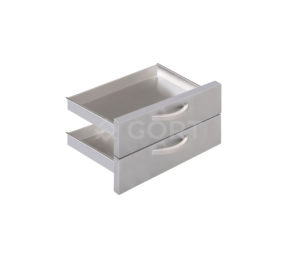 Two drawers section for 800 mm open bases