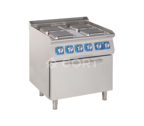 4 plate electric cooking range on electric oven