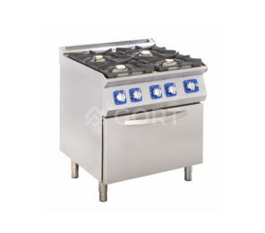 4 burner gas cooking range on gas oven