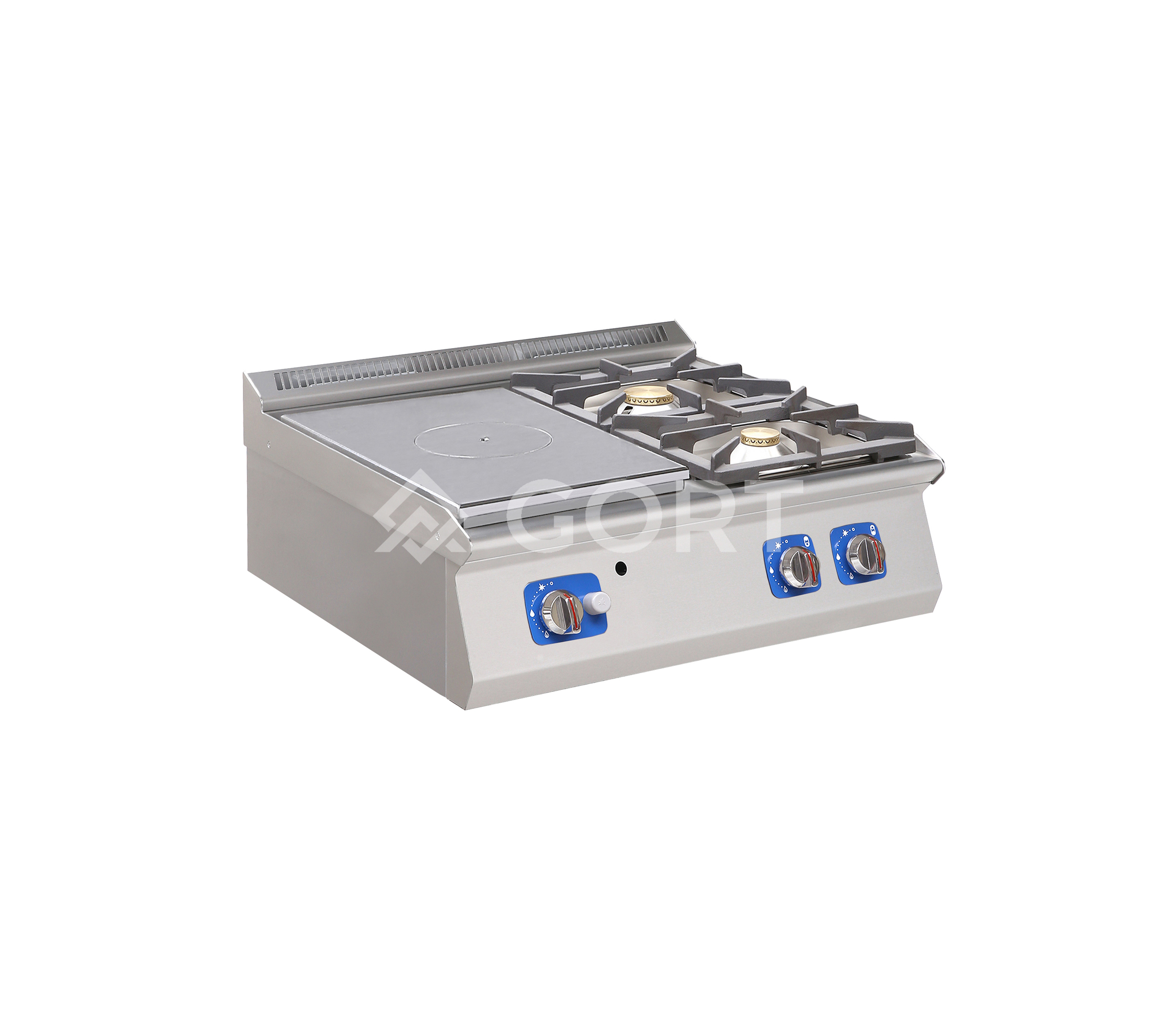 Gas solid top with 2 burner gas cooking top