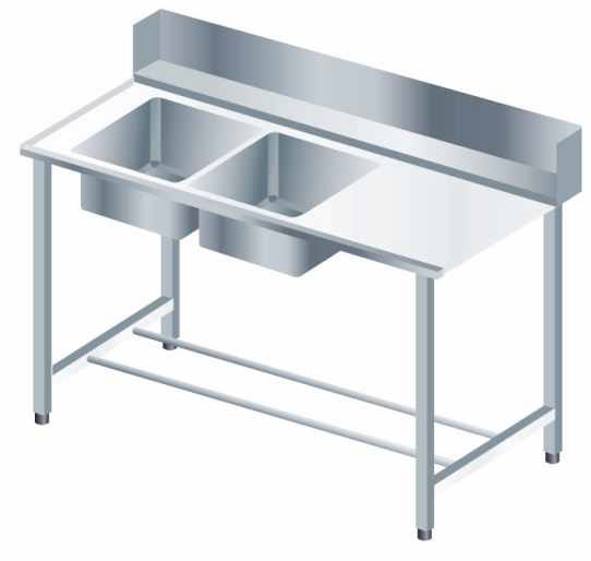 Loading table with double sink