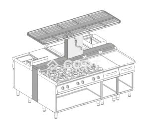 Pot rack system for Line 700 equipment