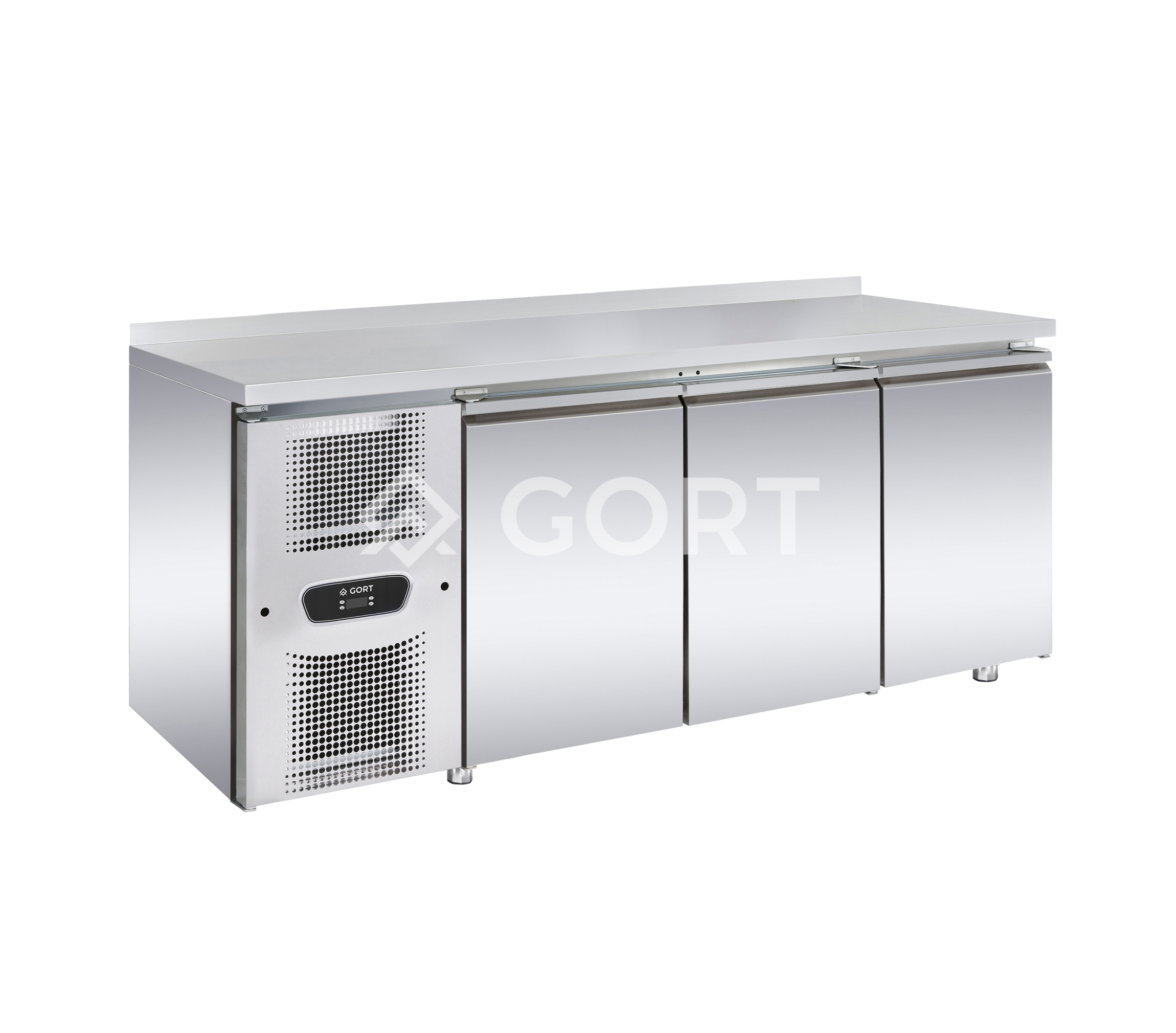 3 door freezer counter for bakery trays 400×600