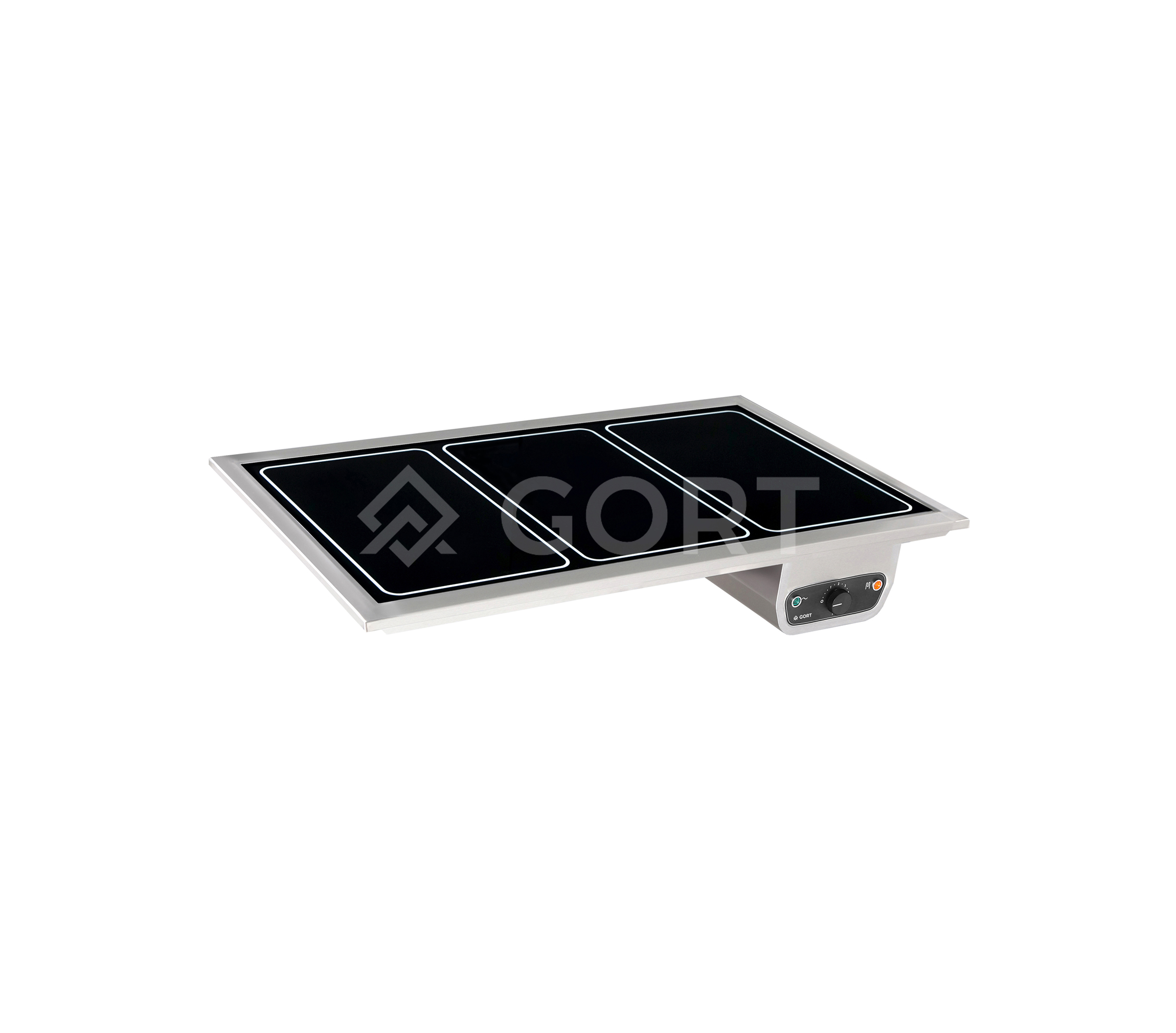 Heated top in tempered glass DROP-IN, 3 x GN1/1