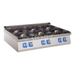Kuchnia gazowa 6-palnikowa nastawiana L900 - G30/G31, 37 mbar