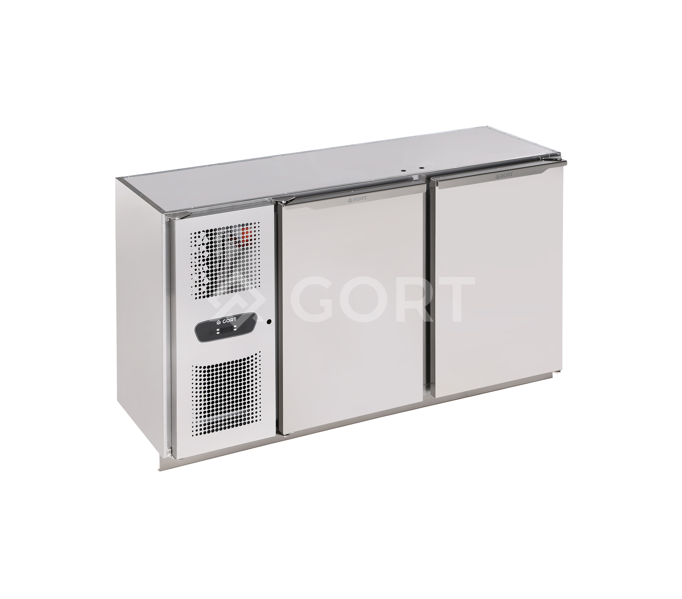 BAR COUNTER REFRIGERATOR with 2 s/s doors – compressor on the side
