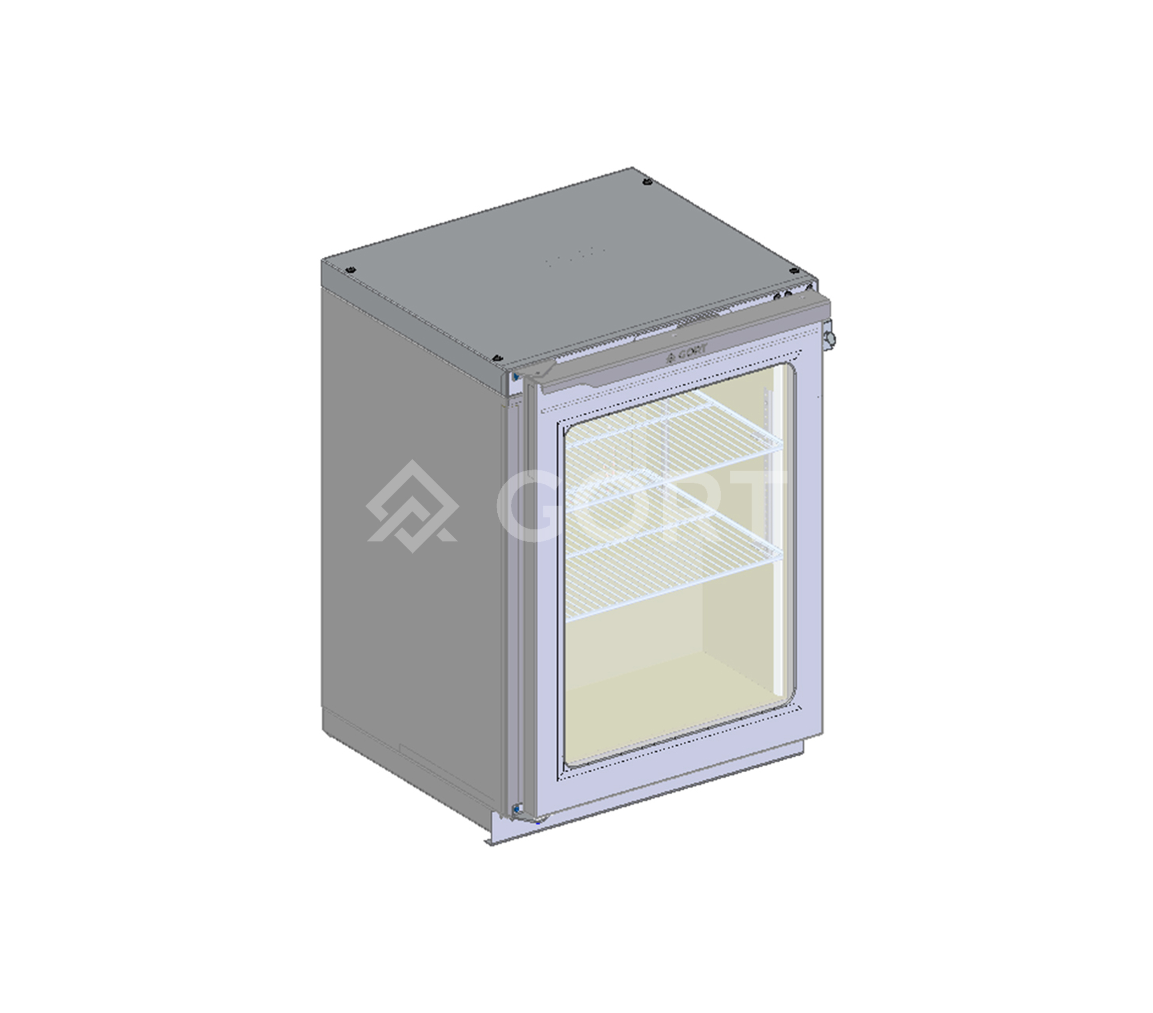 BAR BOTTLE COOLER with glass door – compressor at the back