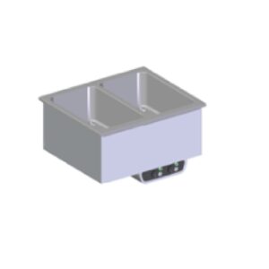 Wanna bemarowa wodna wielokomorowa DROP-IN 600 2x GN1/1, s/wbudowane - uzupeł. wody przez elektrozawór