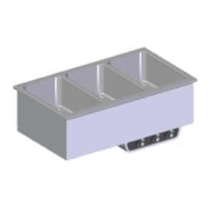 Wanna bemarowa wodna wielokomorowa DROP-IN 600 3x GN1/1, s/wbudowane - uzupeł. wody przez elektrozawór