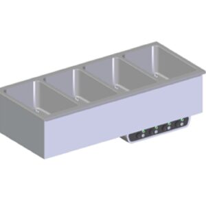 Wanna bemarowa wodna wielokomorowa DROP-IN 600 4x GN1/1, s/wbudowane - uzupeł. wody przez elektrozawór