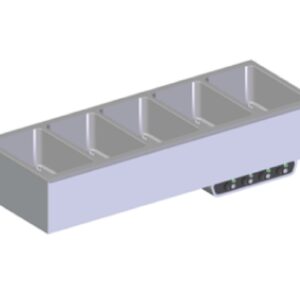 Wanna bemarowa wodna wielokomorowa DROP-IN 600 5x GN1/1, s/wbudowane - uzupeł. wody przez elektrozawór